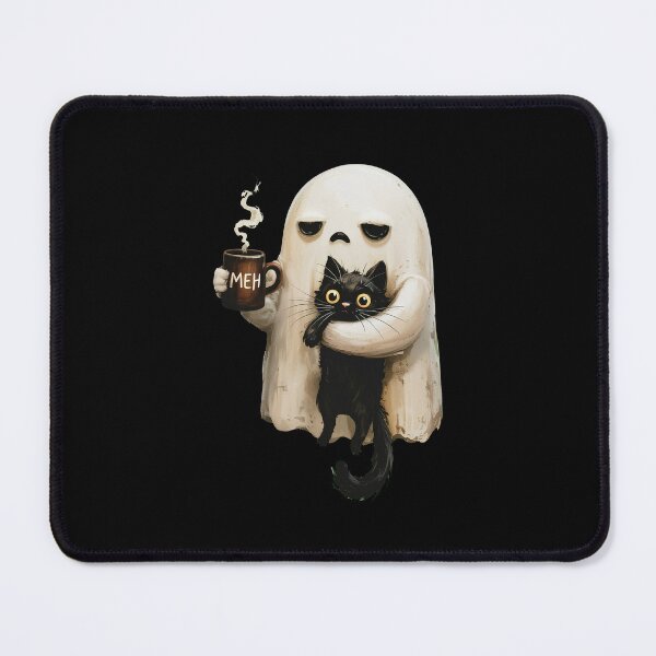 Item preview, Halloween Ghost Holing Black Cat  designed and sold by nosu-art-pod.