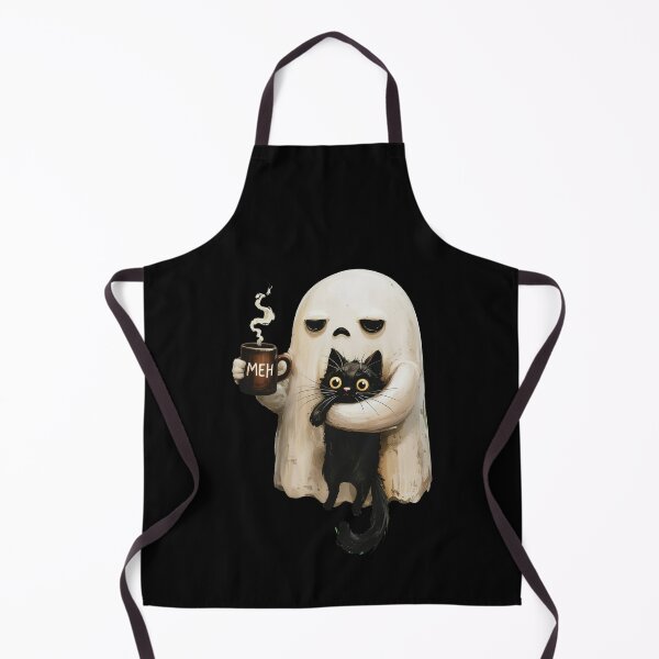 Item preview, Halloween Ghost Holing Black Cat  designed and sold by nosu-art-pod.