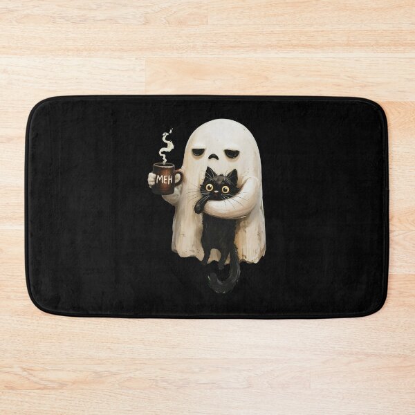 Item preview, Halloween Ghost Holing Black Cat  designed and sold by nosu-art-pod.