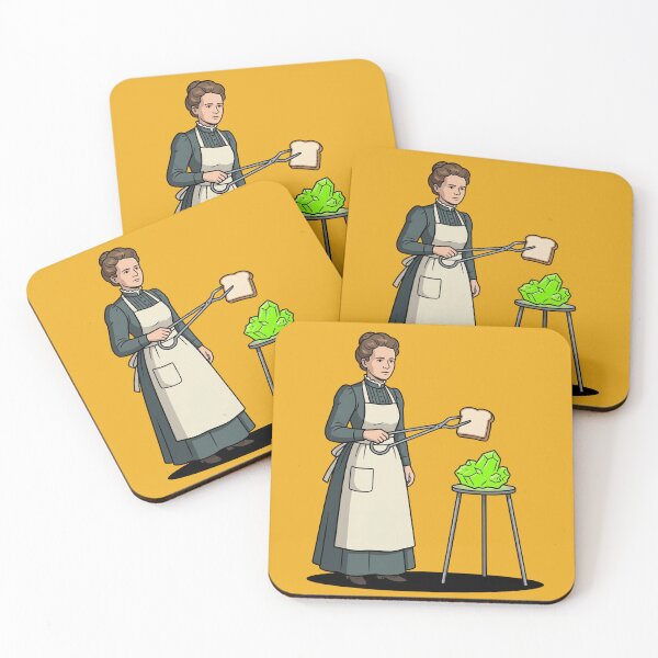 Item preview, Marie Curie Toasting Bread on Radium Crystal Funny Science Chemistry Humor Art designed and sold by Rare By Hero.
