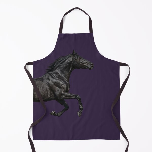 Item preview, A black Abaga horse at a gallop designed and sold by Cheval-de-coeur.