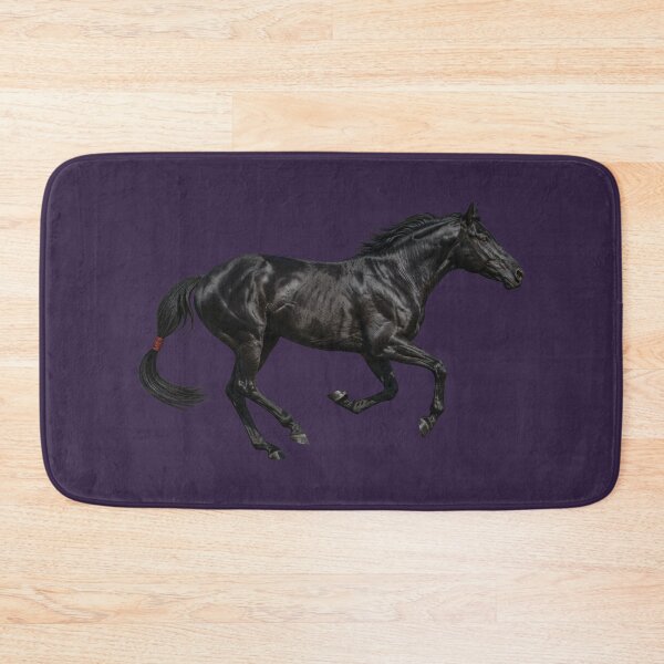 Item preview, A black Abaga horse at a gallop designed and sold by Cheval-de-coeur.