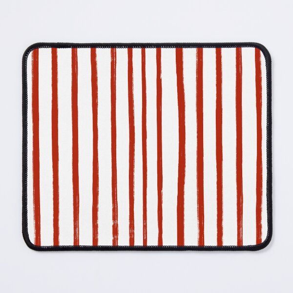 Item preview, Red Brush Stroke Stripes Pattern on White designed and sold by OneThreeSix.