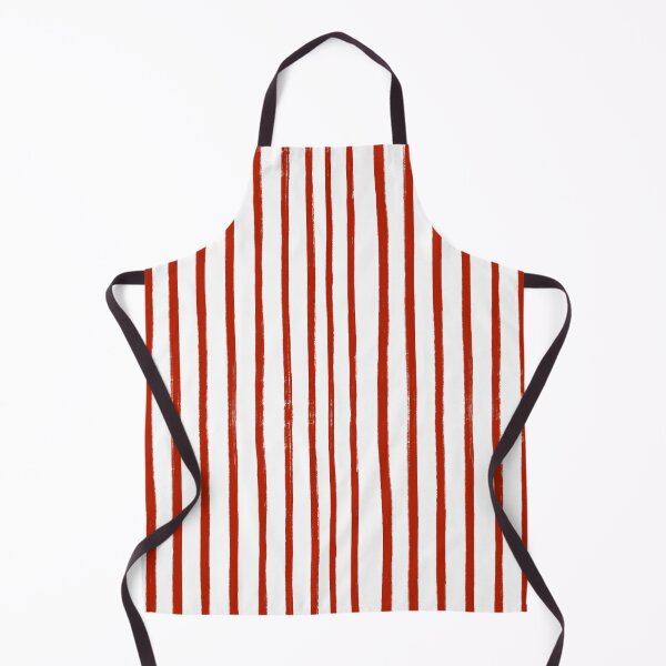 Item preview, Red Brush Stroke Stripes Pattern on White designed and sold by OneThreeSix.