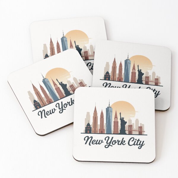 Item preview, New York City Skyline Silhouette Design - Retro Gift for Travel Lover designed and sold by MoonSkyArt.