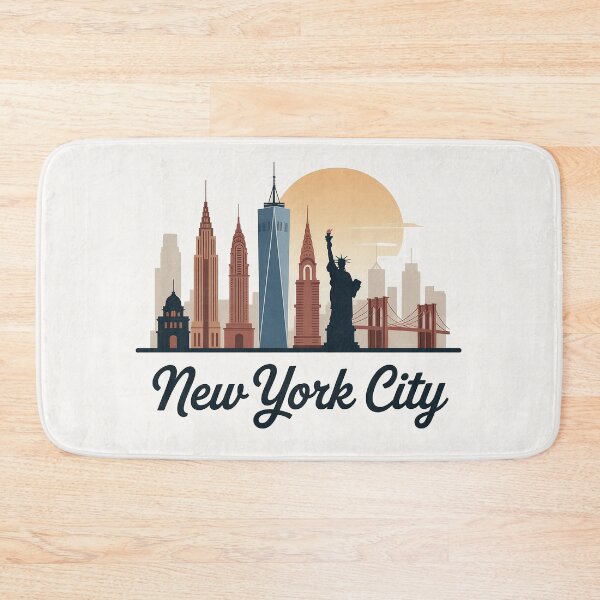 Item preview, New York City Skyline Silhouette Design - Retro Gift for Travel Lover designed and sold by MoonSkyArt.
