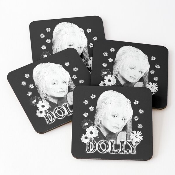 Item preview, Dolly Parton Guitar Flowers Black White Country Legend designed and sold by HayleePacoch.