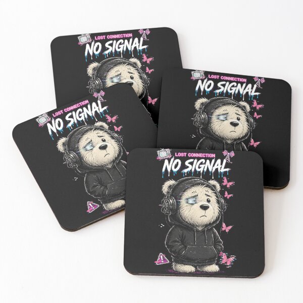 Item preview, Emo Teddy Bear Headphones No Signal Streetwear designed and sold by CurrentPhase.