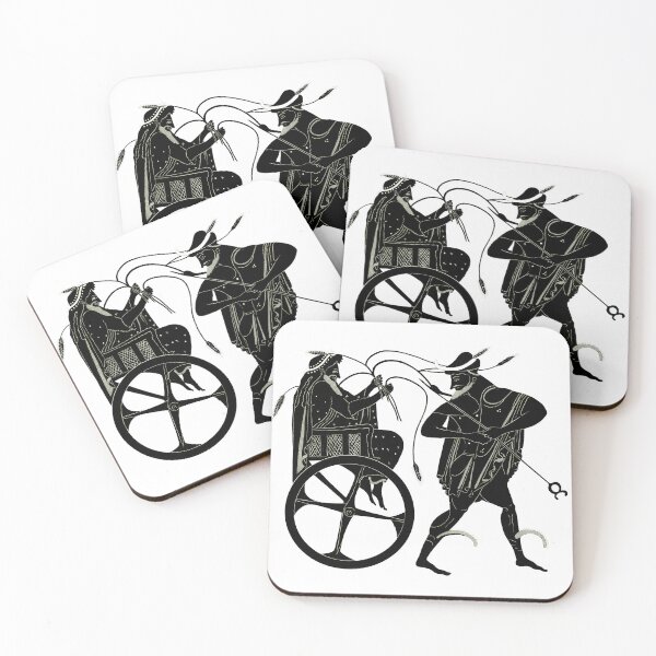 Item preview, Greek Mythology Wall Art, Triptolemus Chariot Print with Hermes, Vintage Classical Illustration designed and sold by RickE.