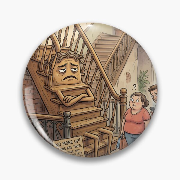 Item preview, Tired Wooden Stairs On Strike Building Humor designed and sold by Michaelragheb.
