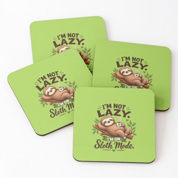 Item preview, Funny Coffee Sloth Design, I’m Not Lazy, I’m on Sloth Mode designed and sold by Right-UR.