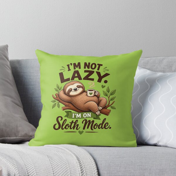 Item preview, Funny Coffee Sloth Design, I’m Not Lazy, I’m on Sloth Mode designed and sold by Right-UR.