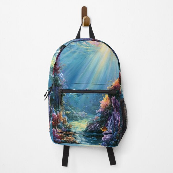 Item preview, A beautiful Mermaid swimming among colourful coral reefs surrounded by tropical fish and shafts of sunlight filtering through crystal-clear water, Fantasy & Mythological Creatures designed and sold by CDC40.