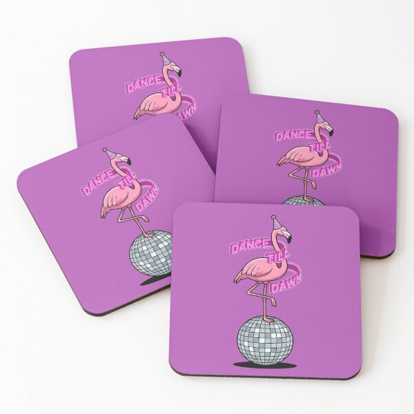 Item preview, Pink Flamingo on Disco Ball Party Hat Dance Till Dawn Retro Nightlife Pop Art designed and sold by Rare By Hero.