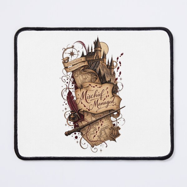 Item preview, Title: Mischief Managed Vintage Wizard Map — Magical Parchment Fantasy Design designed and sold by PixelNest40.