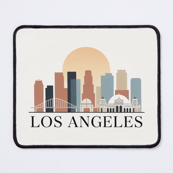Item preview, Los Angeles Skyline Silhouette Design - Retro Gift for Travel Lover designed and sold by MoonSkyArt.