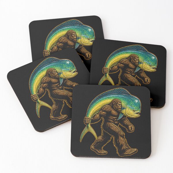 Item preview, Bigfoot with a giant fish design for outdoor lovers designed and sold by rafaeltto.