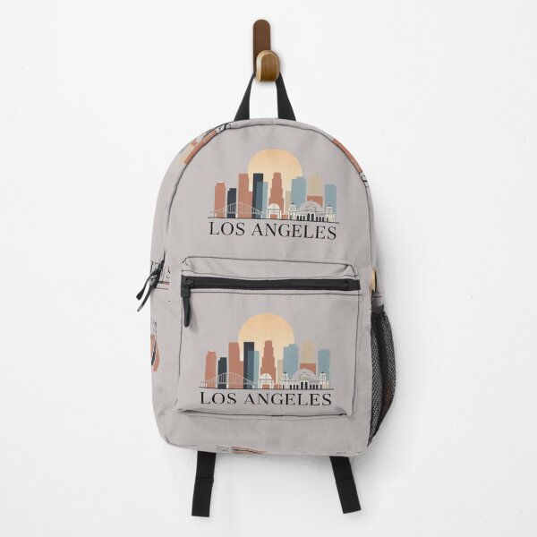 Item preview, Los Angeles Skyline Silhouette Design - Retro Gift for Travel Lover designed and sold by MoonSkyArt.