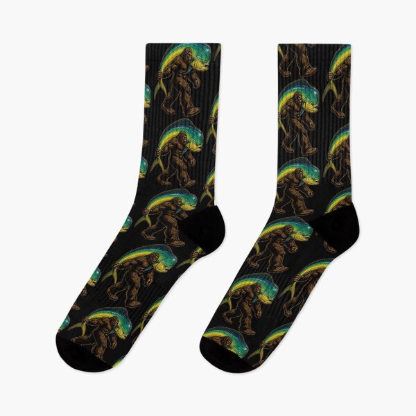 Item preview, Bigfoot with a giant fish design for outdoor lovers designed and sold by rafaeltto.