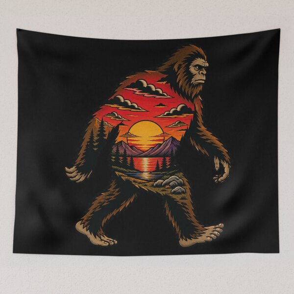 Item preview, American traditional Bigfoot Silhouette designed and sold by Planetporridge.