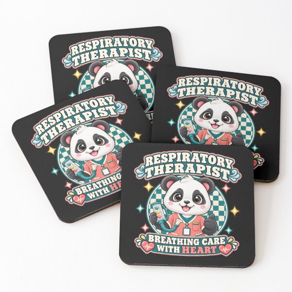 Item preview, Cute Panda Respiratory Therapist Breathing Care With Heart, Checkered Design, Medical RT Gift designed and sold by ClinicalHubs.