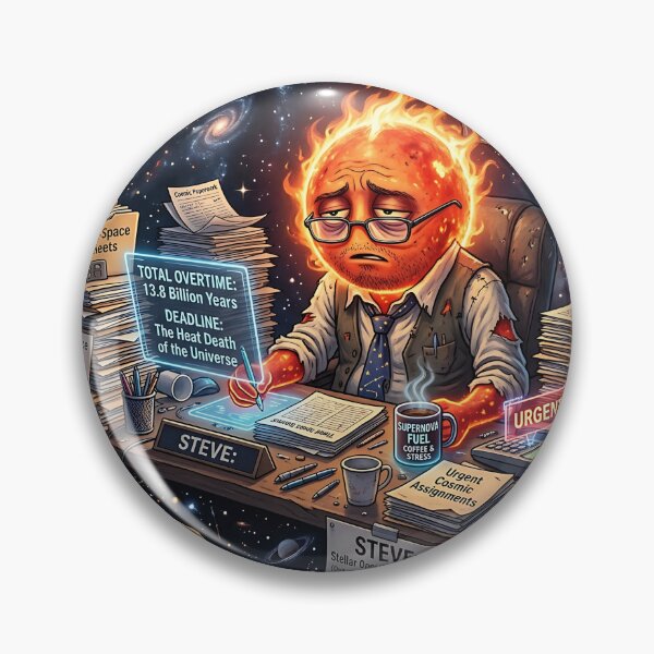 Item preview, Universe Inc. Sol sobrecargado de trabajo Humor cósmico de oficina designed and sold by Michaelragheb.