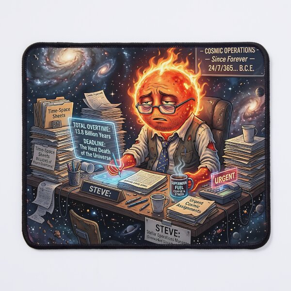 Item preview, Universe Inc Overworked Sun Cosmic Office Humor designed and sold by Michaelragheb.