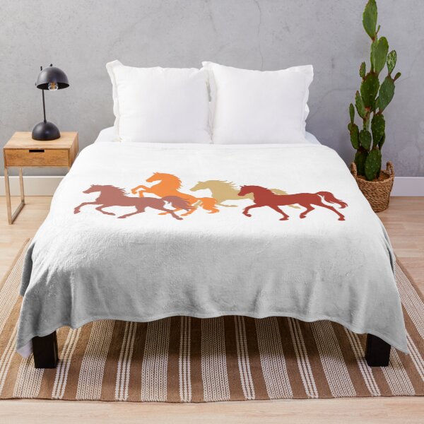 Item preview, Colorful Running Horses in Earth Tones designed and sold by AntiqueImages.