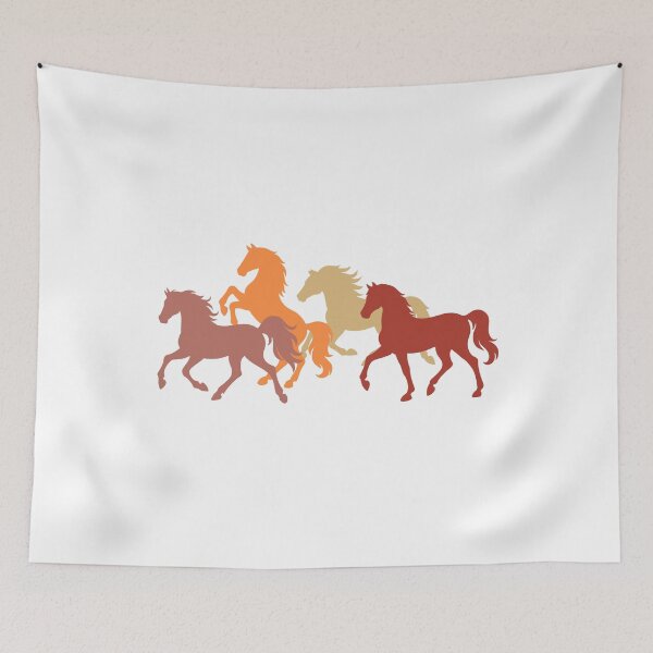 Item preview, Colorful Running Horses in Earth Tones designed and sold by AntiqueImages.