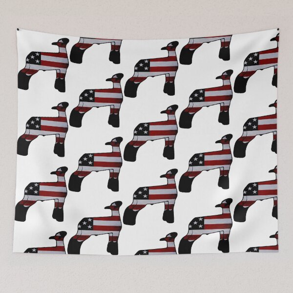 Item preview, American Flag Market Wether Lamb Silhouette 1 - Not For Resale Without Permission designed and sold by lyric-olivares.