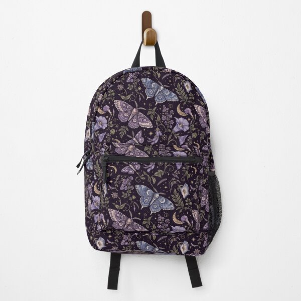 Item preview, Celestial Moth Floral Pattern Purple Botanical Moon Garden designed and sold by Pick&Grin.