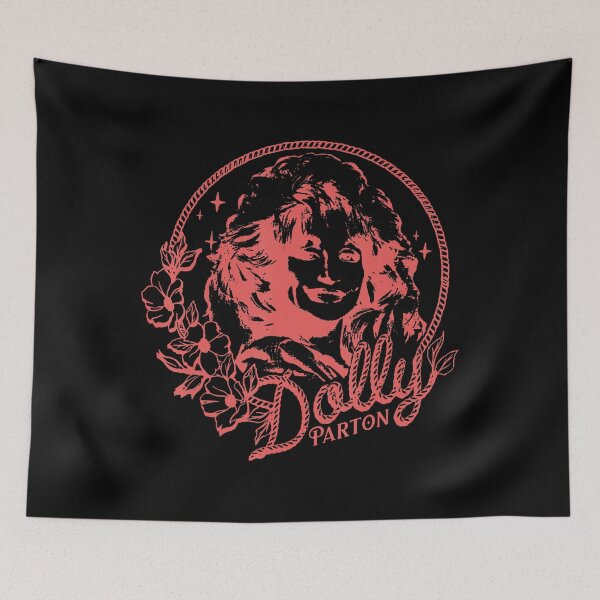 Item preview, Dolly Parton Rope Flower Minimalist Country Portrait designed and sold by LouisaOReilly.