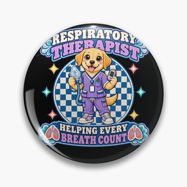 Item preview, Cute Labrador Retriever Respiratory Therapist, Checkered Medical RT Design designed and sold by ClinicalHubs.
