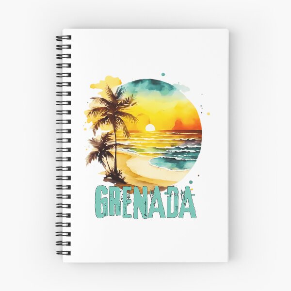 Item preview, Grenada - Vintage Grenada Sunset Watercolor Sunrise Beach Lifestyle Spring Break Tropical Vacation designed and sold by matthe-lopez.