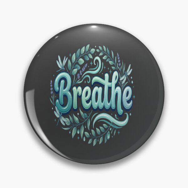 Item preview, Breathe Floral Self Care Quote | Calm Mind, Stress Relief & Positive Mindset designed and sold by Soft Strength Studio.