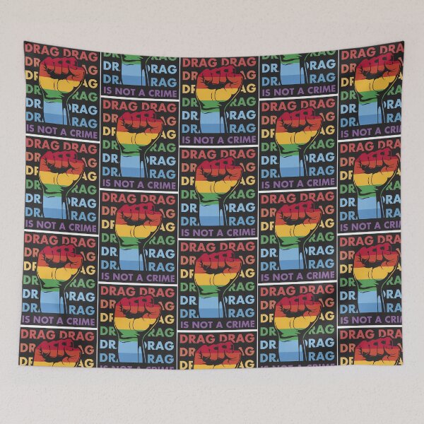 Item preview, Drag Is Not A Crime Funny Lgbtq Gay Pride Equality Rainbow Fist designed and sold by elizah-jeffcoat.