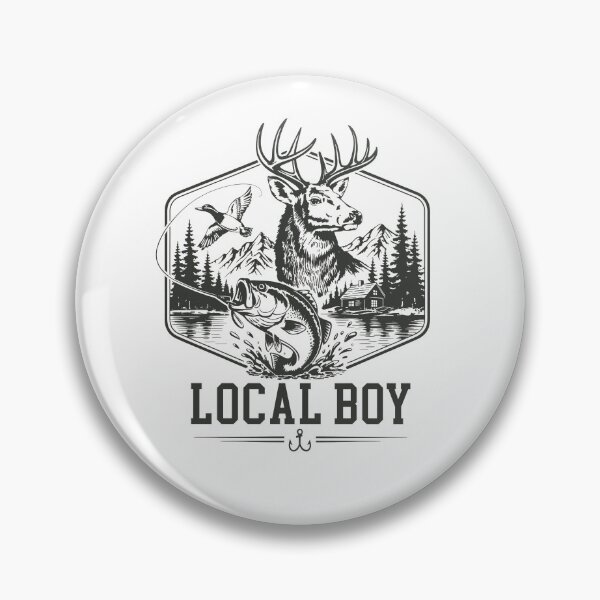 Item preview, Local Boy Deer Hunting Fishing Lover designed and sold by nosu-art-pod.