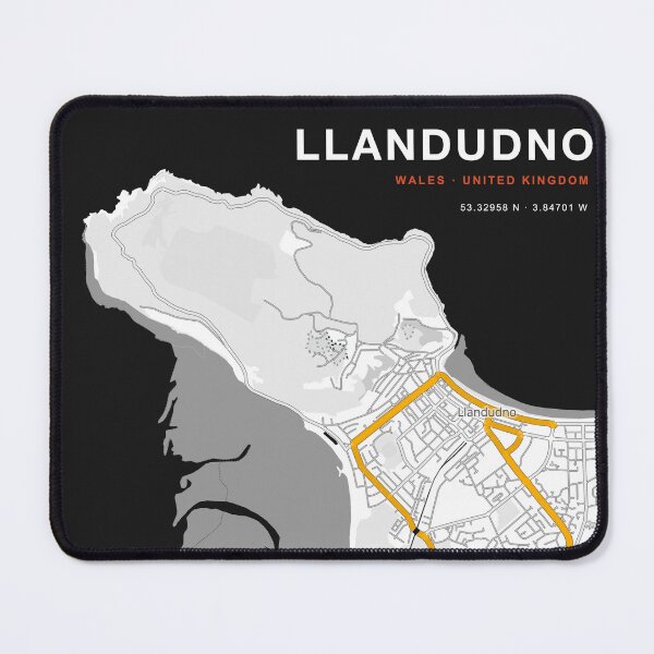 Item preview, Llandudno Map Poster - Contrast Block designed and sold by Patterned by Pixels.