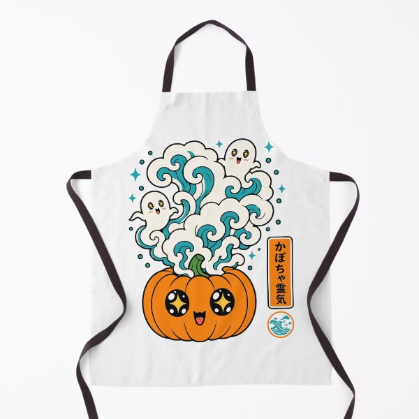 Item preview, Kawaii Pumpkin Japanese Wave Art designed and sold by Imaginationbeyond.