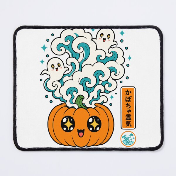 Item preview, Kawaii Pumpkin Japanese Wave Art designed and sold by Imaginationbeyond.
