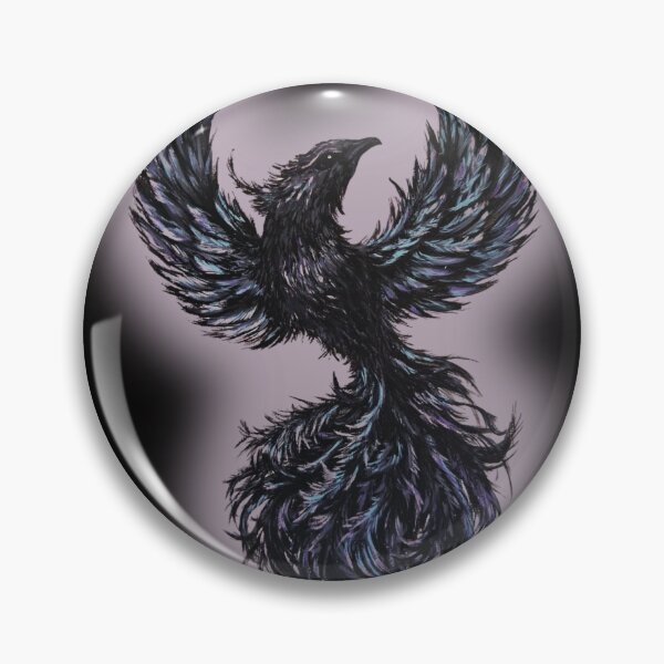 Item preview, Mystical Black Phoenix Rising Gothic Art designed and sold by ArtistsAtticWI.