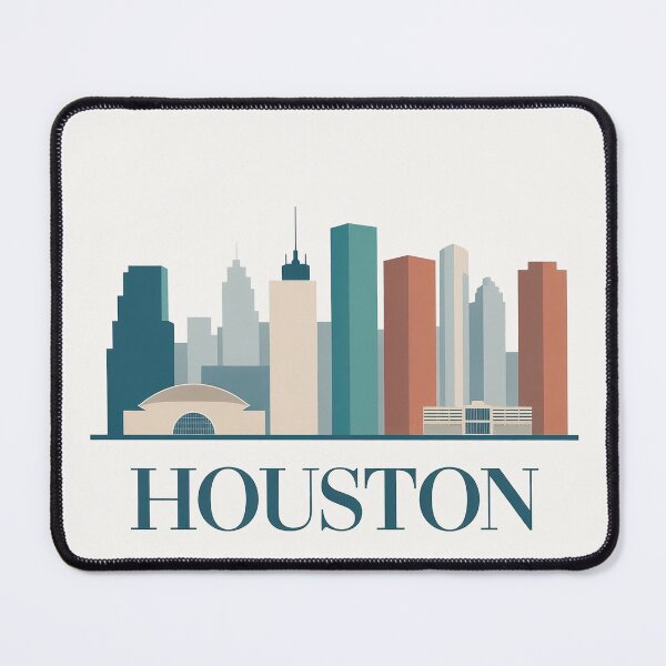 Item preview, Houston Skyline Silhouette Design - Retro Gift for Travel Lover designed and sold by MoonSkyArt.