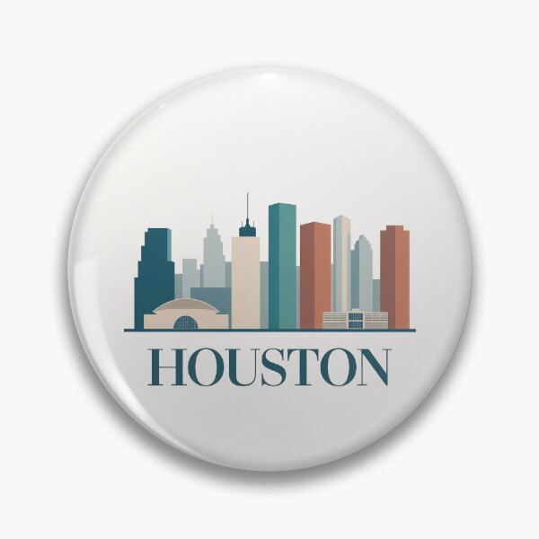 Item preview, Houston Skyline Silhouette Design - Retro Gift for Travel Lover designed and sold by MoonSkyArt.