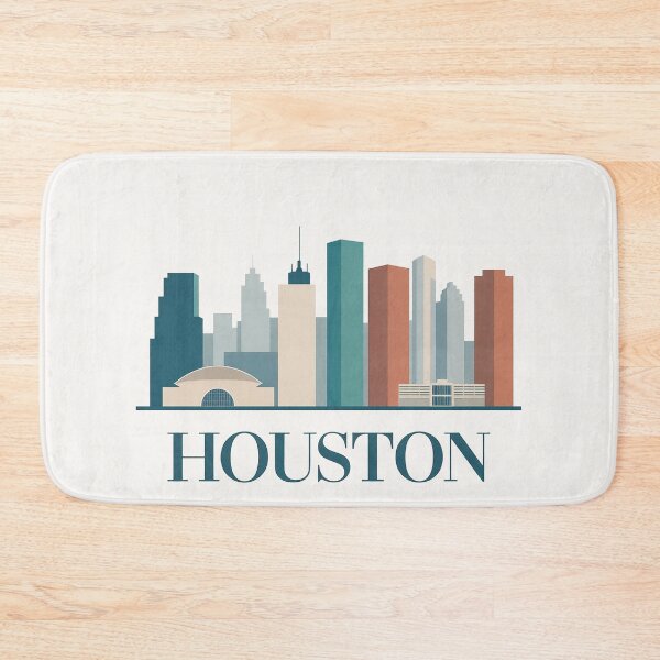 Item preview, Houston Skyline Silhouette Design - Retro Gift for Travel Lover designed and sold by MoonSkyArt.