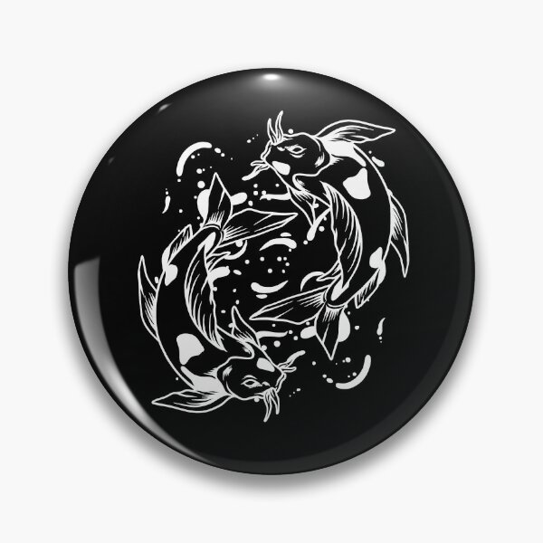 Item preview, White Japanese Koi Yin Yang Design designed and sold by pattern-archive.