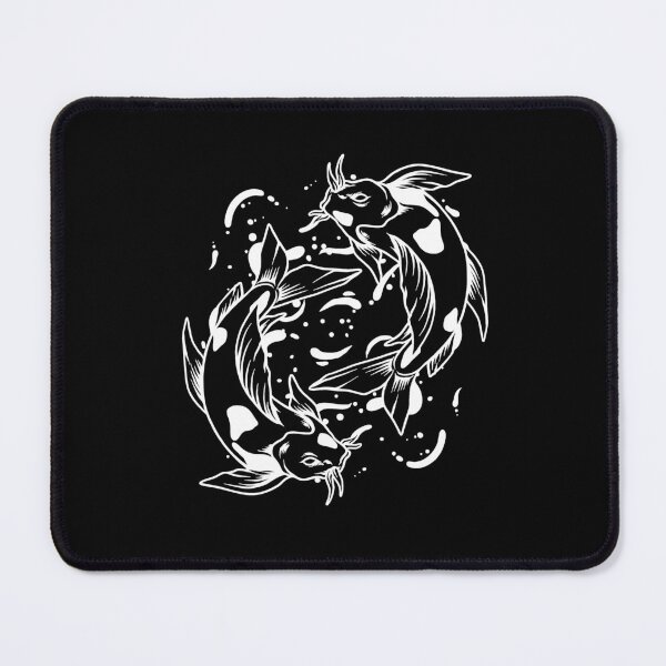 Item preview, White Japanese Koi Yin Yang Design designed and sold by pattern-archive.