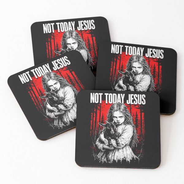Item preview, Not Today Jesus Vintage Horror Gothic designed and sold by studio-ssaam.