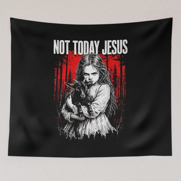 Artikelvorschau, Nicht heute Jesus Vintage Horror Gothic entworfen und verkauft von studio-ssaam.