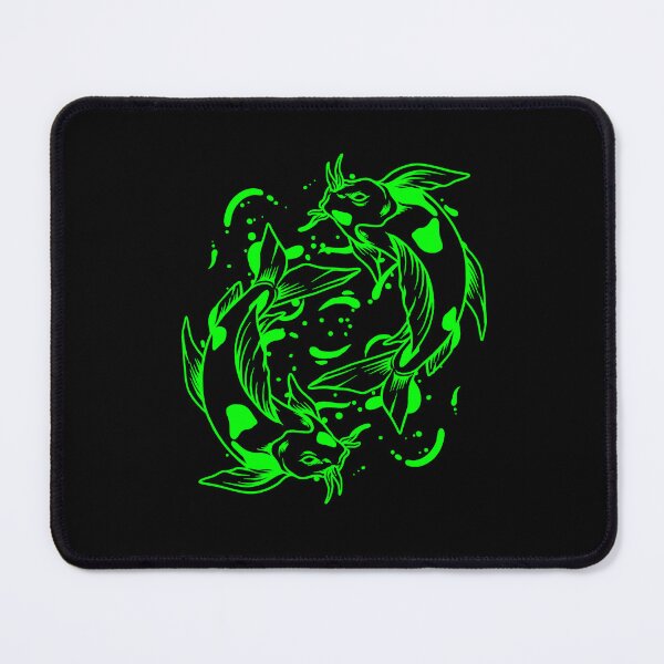 Item preview, Lime Japanese Koi Yin Yang Design designed and sold by pattern-archive.