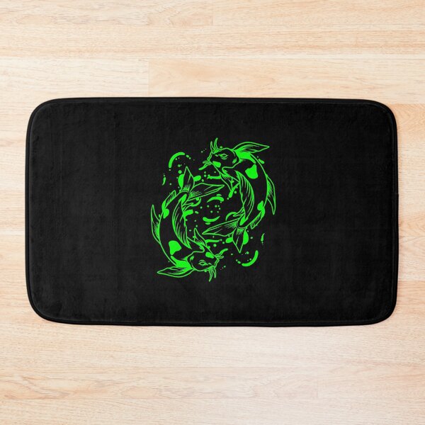 Item preview, Lime Japanese Koi Yin Yang Design designed and sold by pattern-archive.